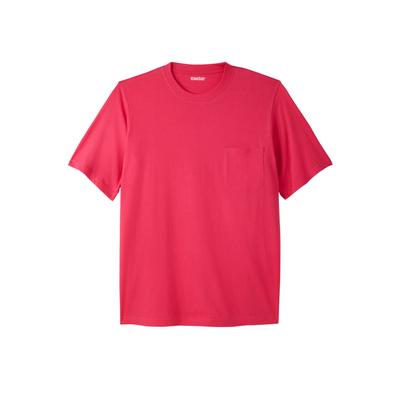 Men's Big & Tall The Ultra-Light Comfort Tee by Kingsize by KingSize in Electric Pink (Size 5XL)