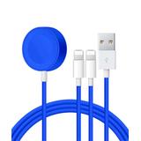 Zunammy Apple Watch Cables Blue - Blue 2-In-1 Magnetic USB Charging Cable