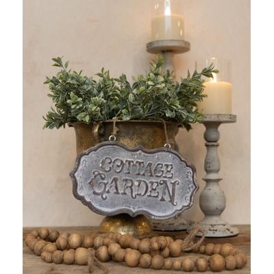 Ragon House Wall Art brown,white - Gray 'Cottage Garden' Hanging Wall Sign
