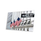 Latitude Run® American Flags Wall Street Signage New York Stock Exchange Manhattan by Matteo Colombo Unframed Photograph on /Acrylic /Acrylic | Wayfair