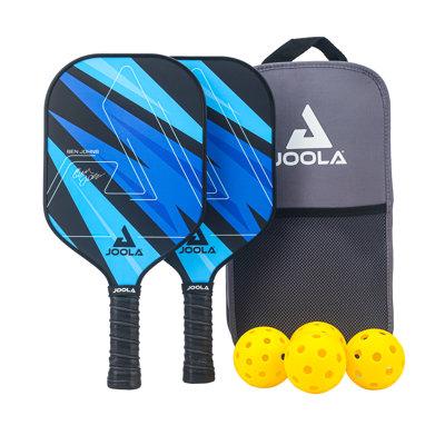 Joola USA JOOLA Ben Johns Pickleball Set w/2 Paddles - Includes 2 Indoor & 2 Outdoor Balls & Bag in Blue | 16 H x 7.875 W x 0.393 D in | Wayfair