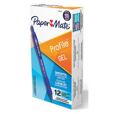 PAPER MATE 2095472 Gel Pens,Textured,Plastic,PK12