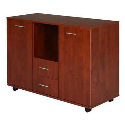 Latitude Run® Kemia 39.25  Wide 2 -Drawer File Cabinet Wood in Brown | 28 H x 39.25 W x 15.75 D in | Wayfair FA4EA3841F58480D9167BD0F037BEDB9
