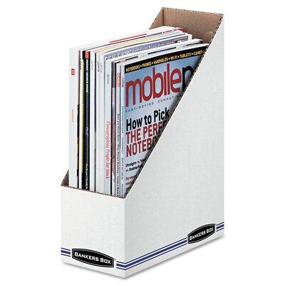 Bankers Box® Corrugated Cardboard Magazine File, 3-7 8 x 9-1 4 x 11-3 4, 12 Ctn in White | 11.75 H x 4 W x 9.25 D in | Wayfair FEL10723