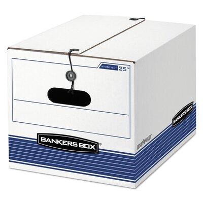 Bankers Box® Storage Box, Legal/Letter, Tie Closure, White/Blue, 4/Ctn Corrugated in Blue/White | 3 H x 18.25 W x 29.13 D in | Wayfair FEL0002501