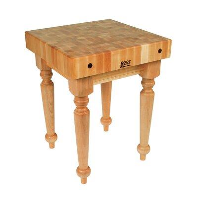 John Boos BoosBlock® Saratoga Farm Block Prep Table Wood in Brown/Red, Size 32.0 H x 30.0 W x 24.0 D in | Wayfair SARB2-M-C