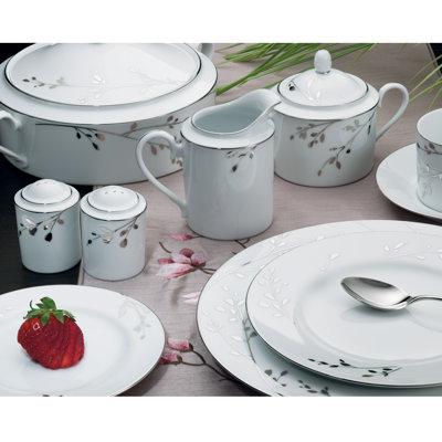 Noritake Birchwood Creamer, 9 oz. Porcelain China in Gray/White | Wayfair 4355-425