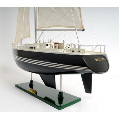 Old Modern Handicrafts Victory Model Boat Wood in Black/Brown | 47 H x 29 W x 9.5 D in | Wayfair Y081