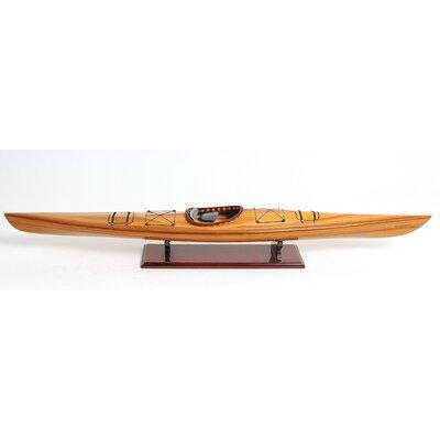 Old Modern Handicrafts Kayak Model Boat Wood in Brown/Gray | 5 H x 42 W x 5.5 D in | Wayfair B078