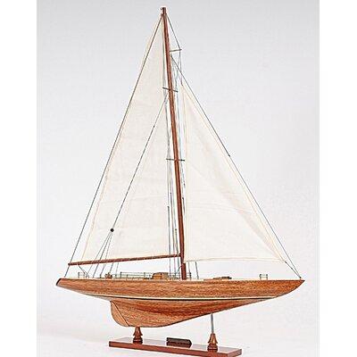 Old Modern Handicrafts Columbia Model Boat Wood in Brown/Gray | 46.5 H x 39 W x 7 D in | Wayfair Y155