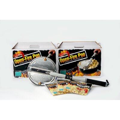 Wabash Valley Farms Open Fire Popcorn Popper Kit Plus 3 All Inclusive Popping Kits | 4.5 H x 31 W x 9 D in | Wayfair 27005DS