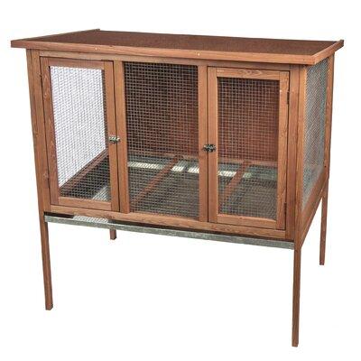 Ware Pet Products Heavy Duty Double Rabbit Hutch Solid Wood (common for Rabbit Hutches) in Brown | 48 H x 47.75 W x 34.5 D in | Wayfair 01551