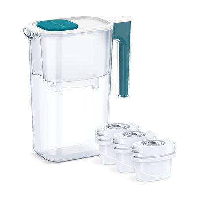 Perfect Pour Large 10 Cup Water Filter Pitcher By Aqua Optima, Ergonomic, Eliminates Splashes & Spills, Bpa Free, Wqa Certified | Wayfair PP3004