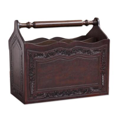 'Gracious Home' - Hand Crafted Colonial Leather Wood Magazine