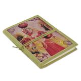 Handmade paper journal, 'Postcard from Rajasthan'