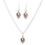 Cute Ganesha,'Earrings and Pendant Necklace Sterling Silver Jewelry Set'