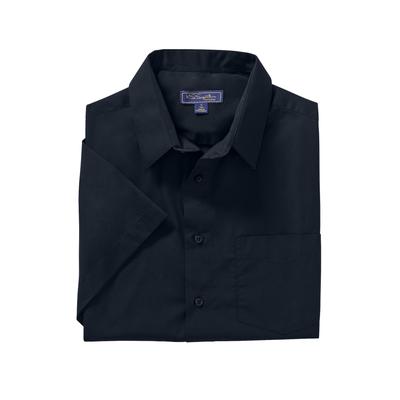Men's Big & Tall KS Signature Wrinkle Free Short-Sleeve Oxford Dress Shirt by KS Signature in Black (Size 24)