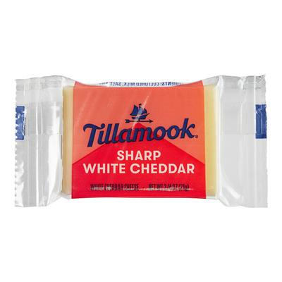 Tillamook Sharp White Cheddar Cheese Snack Portion 0.75 oz. - 100/Case
