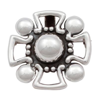 Cross,'Mexican Style 925 Silver Christian Cross Brooch Pendant'