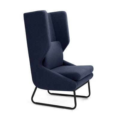 Lounge Chair - m.a.d. Furniture Design Wing Lounge Chair Polyester in Blue | Wayfair G60-BLK-DBLU SF112