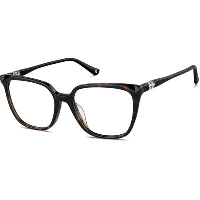 Zenni Women's Cat-Eye Prescription Glasses Tortoiseshell Plastic Full Rim Frame