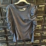 Free People Tops | Free People Gathered Sleeve Crew Neck Cyber Monday Sale $15! | Color: Gray | Size: Xs
