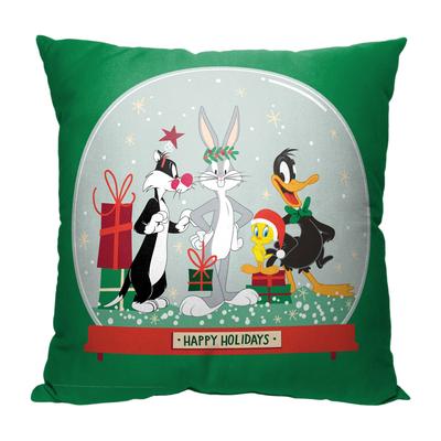 Wb Looney Tunes Silly Snowglobe Printed Throw Pillow by The Northwest in O