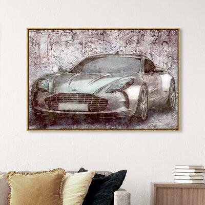 Williston Forge Automobiles the Machine Sports Car - Painting Print Canvas in White/Brown | 36 H in | Wayfair DB1E35D4B5AD40AD9CC82542B033AD3A