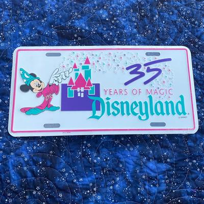 Disney Other | Disneyland 35th Anniversary License Plate | Color: Pink/Purple | Size: Os