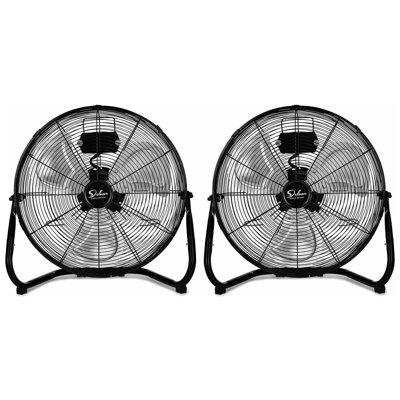 Simple Deluxe Pedestal/Standing Fan in Black | 12 H x 8 W x 20 D in | Wayfair HIFANXFLOOR12X2