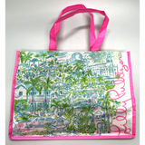 Lilly Pulitzer Bags | Lilly Pulitzer West Palm Beach Tote Reusable Shopping Bag Sz 15” X 11” X 7” | Color: Pink | Size: Os