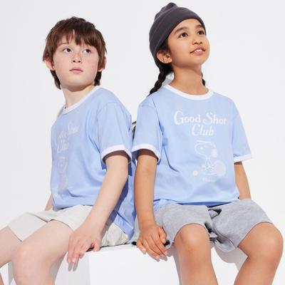 Kid's Peanuts Sports Club Ut (Short-Sleeve Graphic T-Shirt) | Light Blue | 5-6Y | UNIQLO US