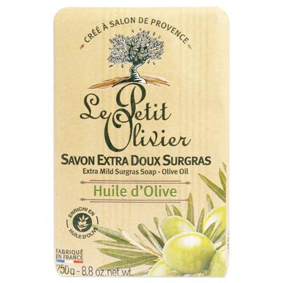 Extra Mild Surgras Soap - Olive Oil by Le Petit Olivier for Men - 8.8 oz Soap