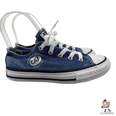 Converse Shoes | Converse X Caf Foundation Sneakers Youth 1 Blue Denim Chucks Challenged Athletes | Color: Blue | Size: 1bb