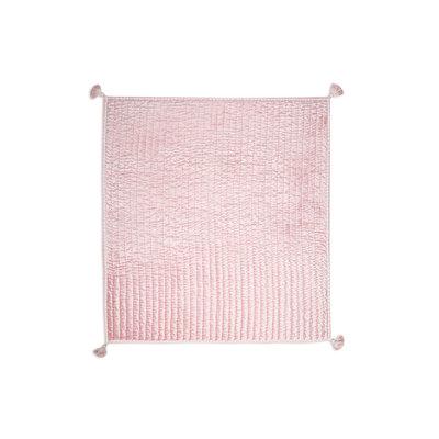 Dakota Fields Pink Velvet 100% Cotton Shell Baby Quilt for Baby Nursery, Crane Baby 100% Cotton in Pink/White | 1 H x 36 W in | Wayfair