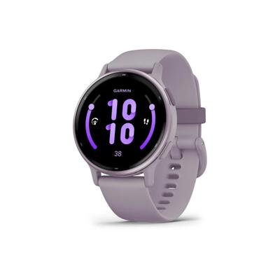 Garmin Vivoactive 5 Watch Metallic Orchid Aluminum Bezel w/ Orchid Case and Silicone Band 010-02862-13