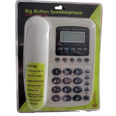 Columbia Other | Big Button Speaker Phone With Caller Id By Columbia Telecommunications - New | Color: White | Size: Os