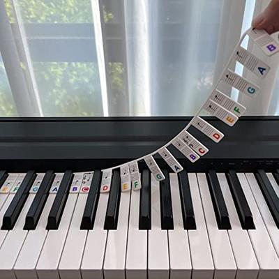Piano Notes Guide For Beginner, Removable Piano Keyboard Note Labels For Learning, 88-key Full Size, Made Of Silicone, No Need Stickers, Reusable