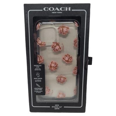 Coach Accessories | Coach Case For Apple Iphone 11 Pro 5.8" - Dreamy Peony Clear | Color: Pink/White | Size: Os