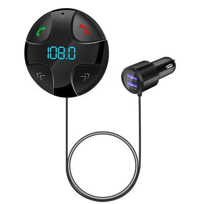 Fresh Fab Finds Wireless FM Transmitter V4.2 MP3 Player 3.4A Dual USB Charge Hands-free TF Card LED Display For Car Audio System - Black
