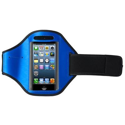 Fresh Fab Finds Phone Armband Case Adjustable Sweat-Resistant Armband Phone Holder Fit For iPhone5 Or Cellphones Under 4  - Blue