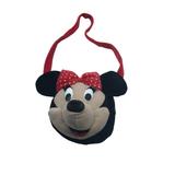 Disney Toys | Disney Minnie Mouse Plush Head Purse Crossbody Zip Opening Animations Handbag | Color: Black/Red | Size: 6