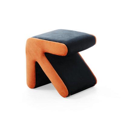 Ebern Designs Modern Creative Sofa Stool Stool Shoe Bench Footrest Footstool Multifaceted Stool Ottoman Coffee Table Arrow Design Handicraft Decora Upholstered/Velvet | Wayfair