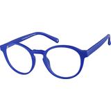 Zenni Round Prescription Glasses Blue Eco Full Rim Frame