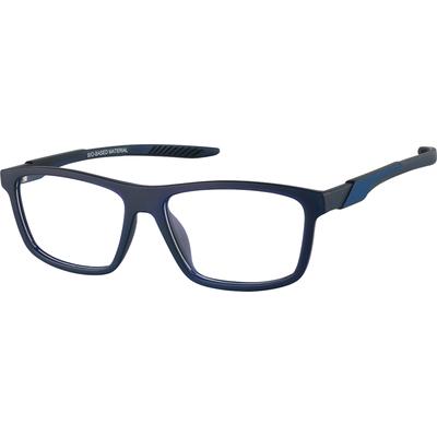 Zenni Rectangle Prescription Glasses Blue Eco Full Rim Frame