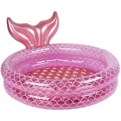 HIGEMZ 0.9 ft x 3.9 ft Plastic Kiddie Pool Plastic in Pink | 11 H x 47 W x 47 D in | Wayfair H0BXCRN9PT