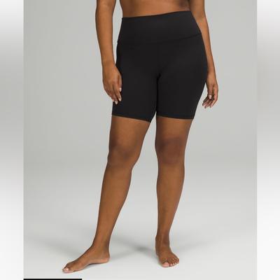 Lululemon Athletica Shorts | Lululemon Align Hr Short 8” With Logo Size 2 Black | Color: Black | Size: 2