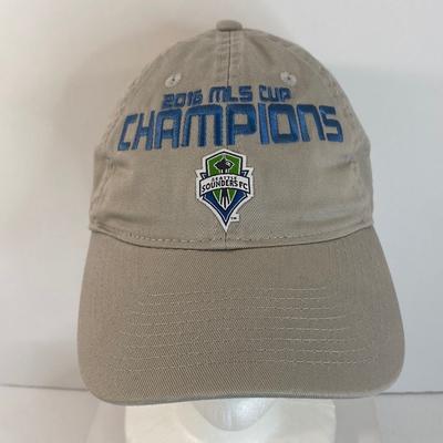 Adidas Accessories | Adidas Sounders Seattle Soccer 2016 Mls Cup Championship Hat, Adjustable Size | Color: Blue/Tan | Size: Os