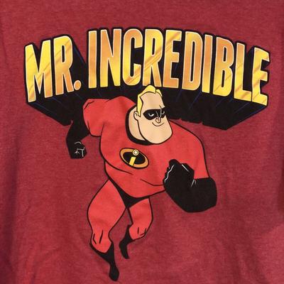 Disney Shirts | Disney Mr. Incredible 2 T-Shirt Mens Xl Red Crew Neck Ss Cotton Blend Super Hero | Color: Red | Size: Xl