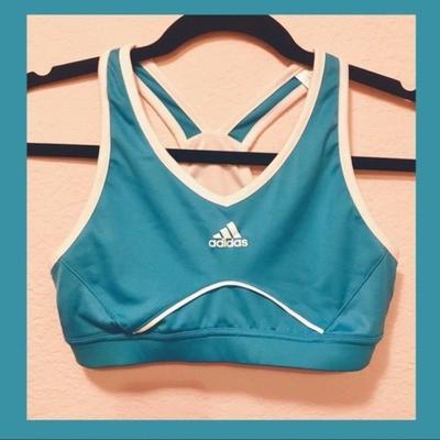 Adidas Tops | Adidas Sports Bra. Excellent Condition. | Color: Blue | Size: Xs